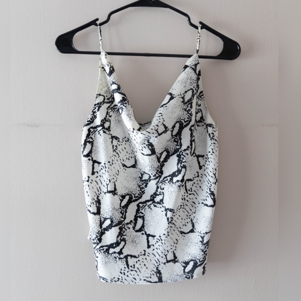 Buffalo Trading Co. Snakeskin Print Camisole in Silver